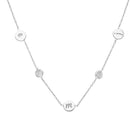 Ketting met initiaal / letter 3 bedels – Graveerwerk, Sterling Zilver