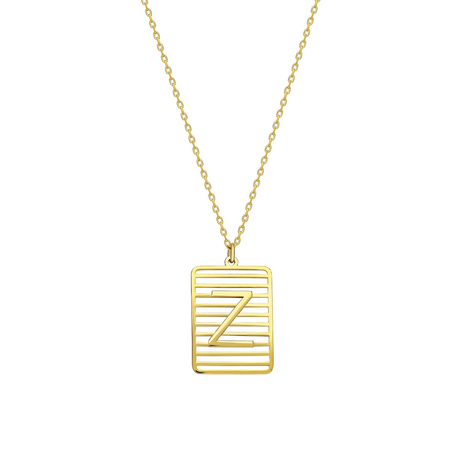 Ketting met initiaal / letter – Gepersonaliseerd, Sterling Zilver