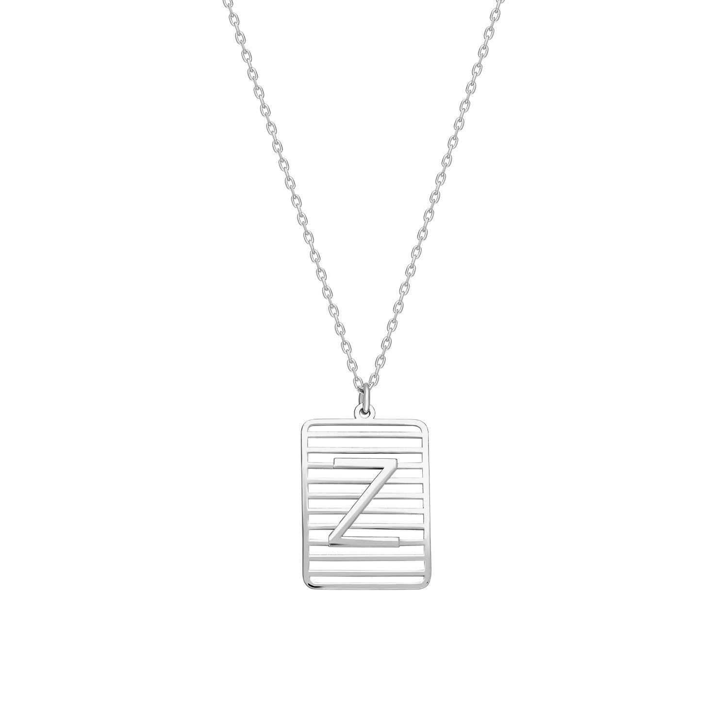 Ketting met initiaal / letter – Gepersonaliseerd, Sterling Zilver