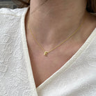 Minimal initiaal / letter ketting - Gepersonaliseerd, Sterling Zilver