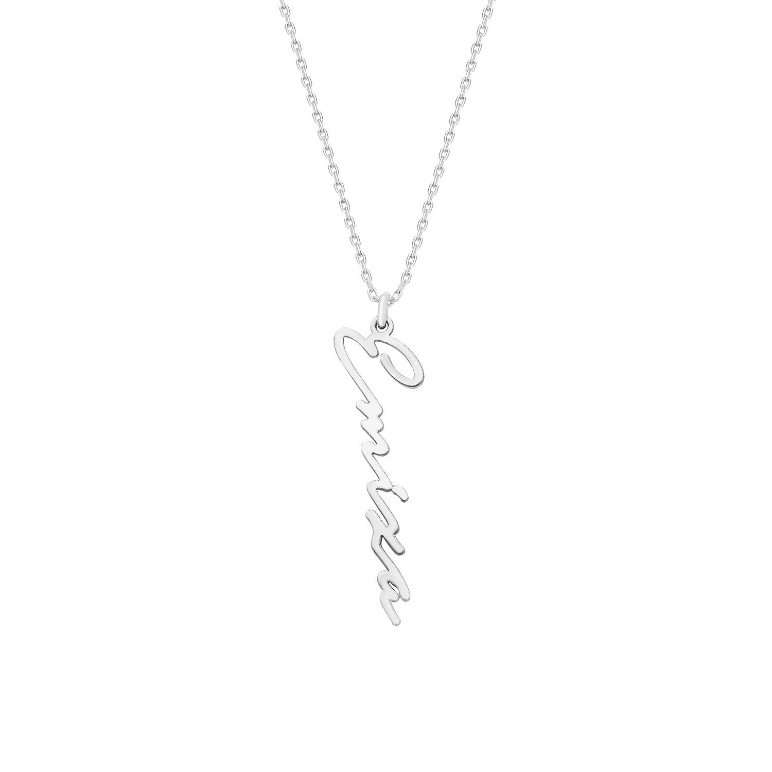 Naamketting handschrift verticaal - emiza jewellery