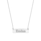 Rechthoek bar ketting graveerwerk - emiza jewellery