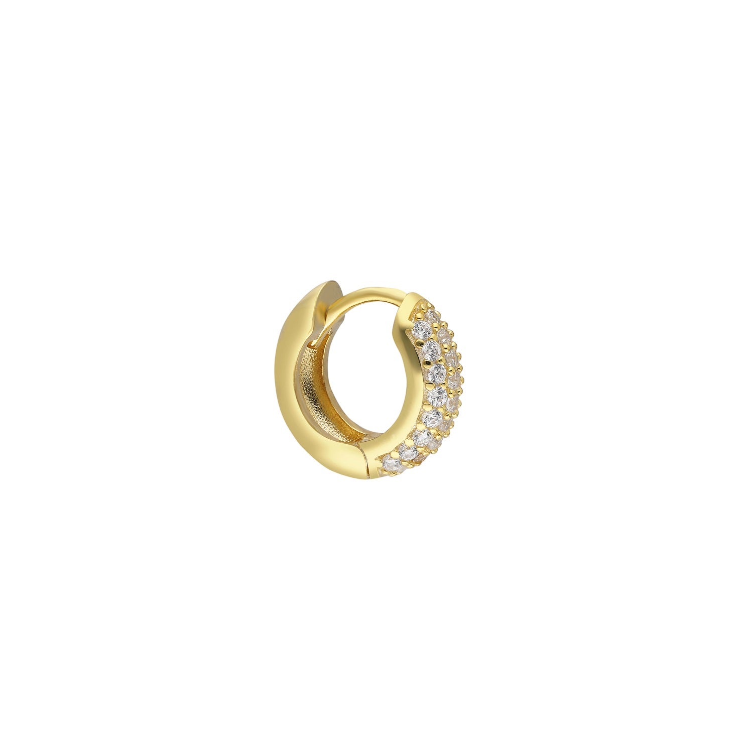 Bold hoop met zirkonia stenen-Emiza Jewellery