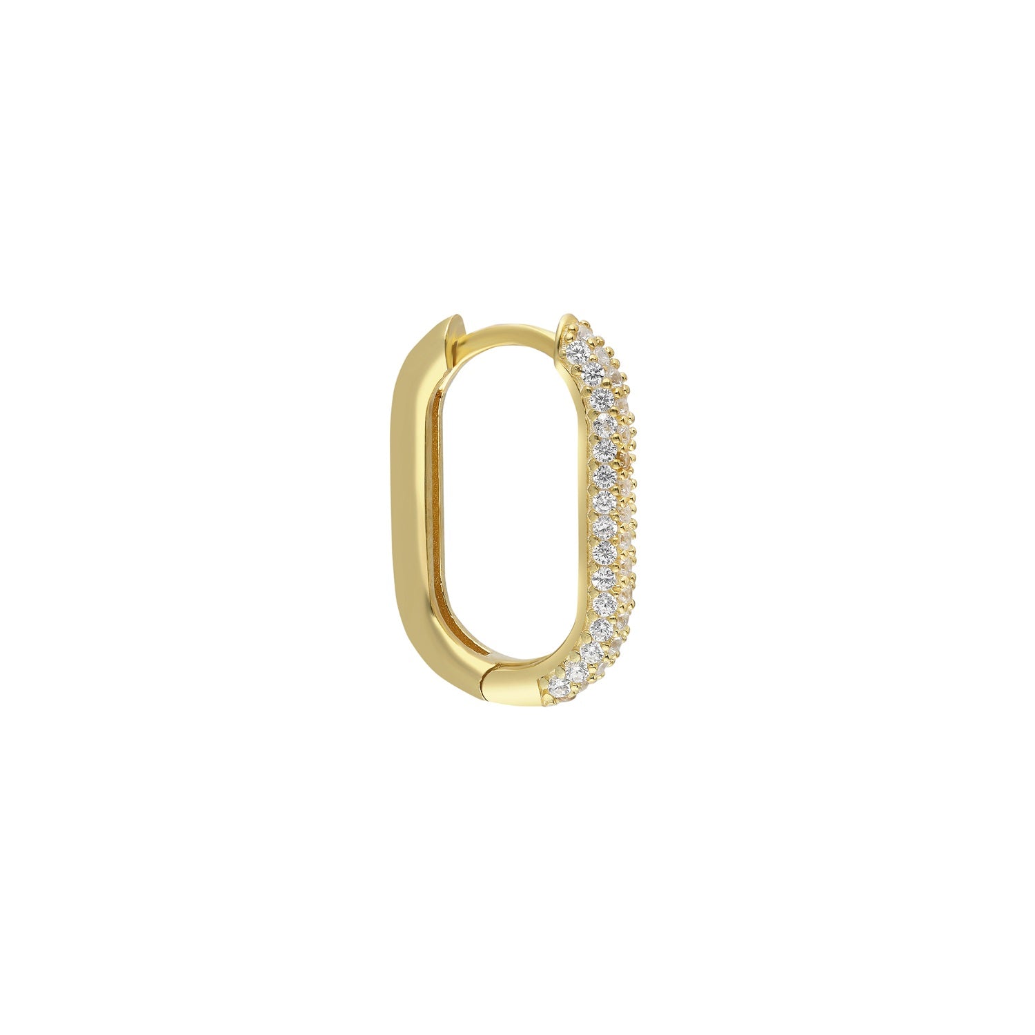 Flora hoop met zirkonia stenen-Emiza Jewellery