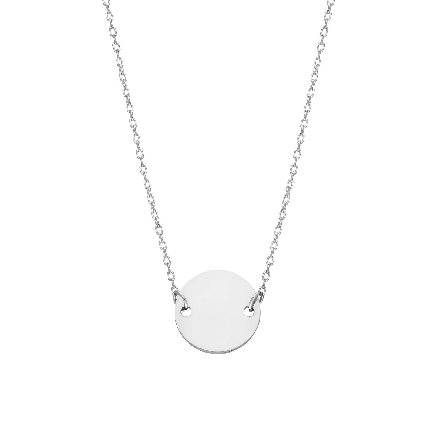 Ketting minimal ronde bedel - graveerwerk-EMIZAJEWELLERY