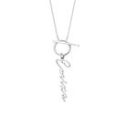 Design naamketting met initiaal / letter hanger – Gepersonaliseerd, Sterling Zilver