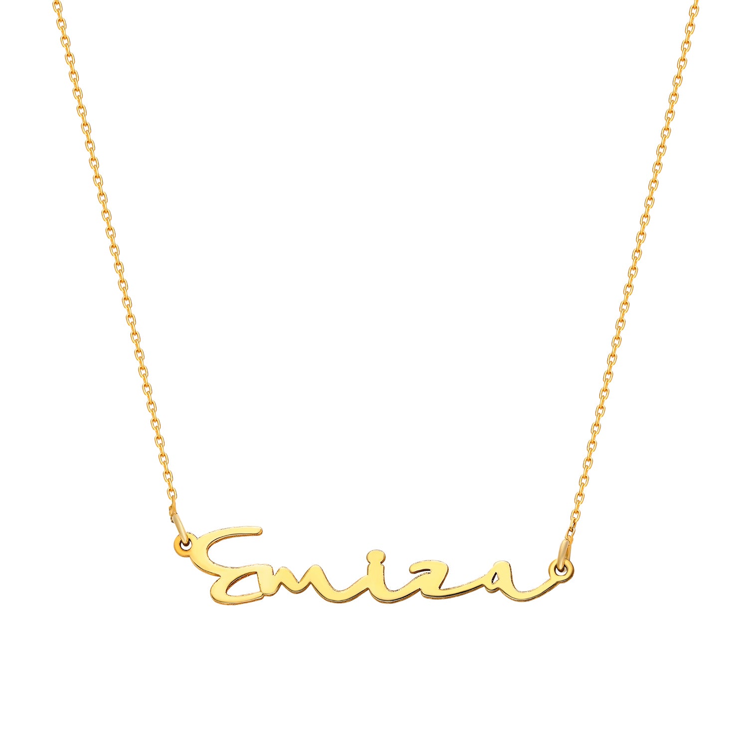 Naamketting handschrift horizontaal - emiza jewellery