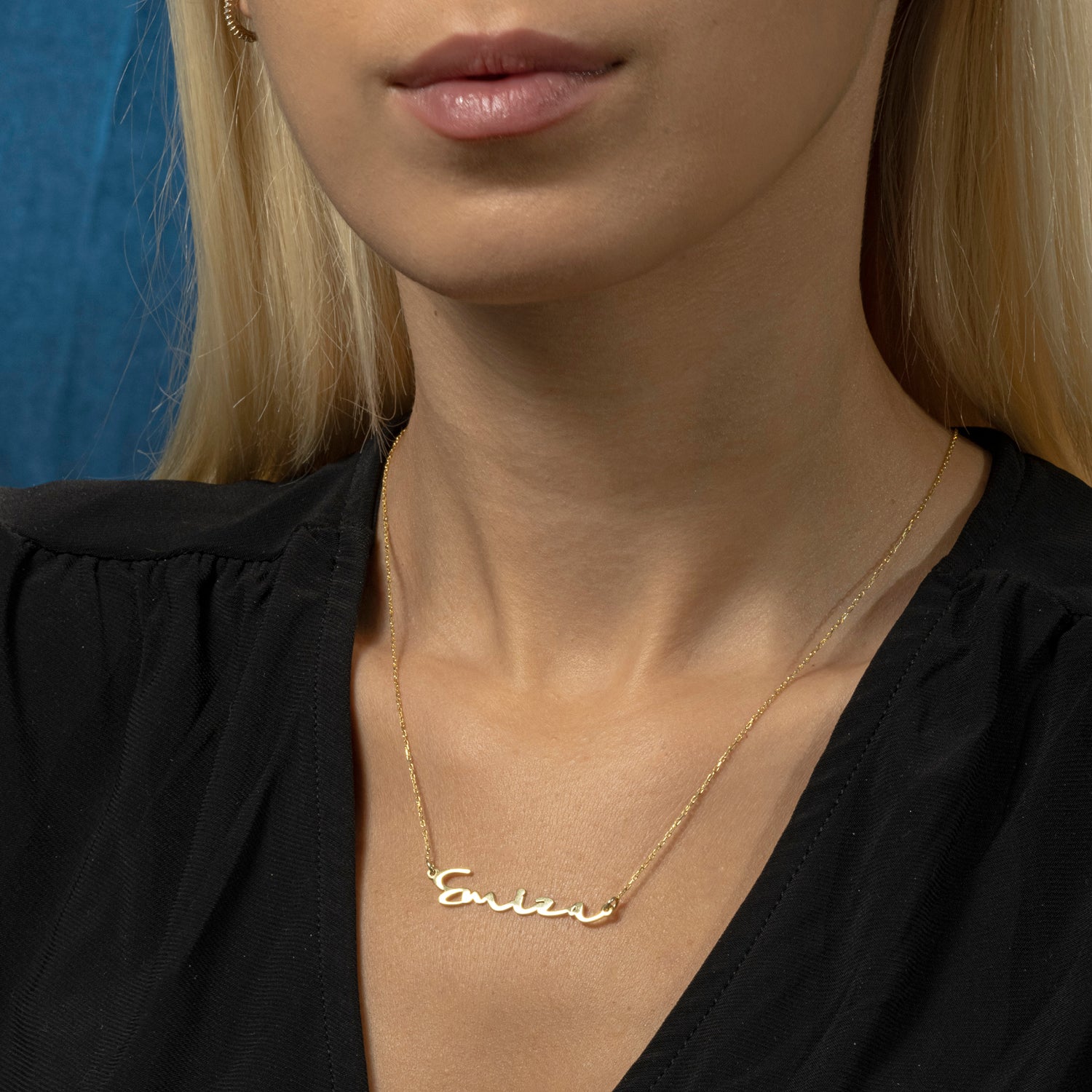 Naamketting handschrift horizontaal - emiza jewellery